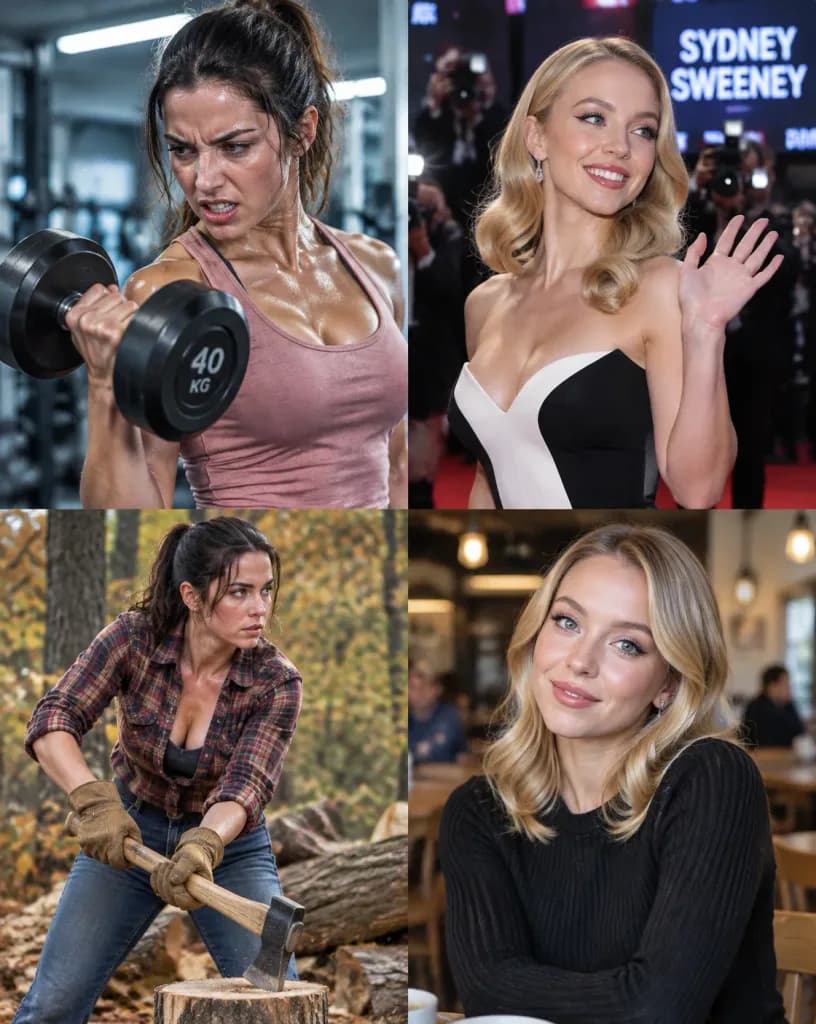 Multi-Scene Celebrity Portrait Scenarios in JSON