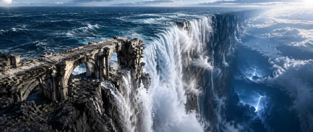 Ocean Precipice at the Edge of the World