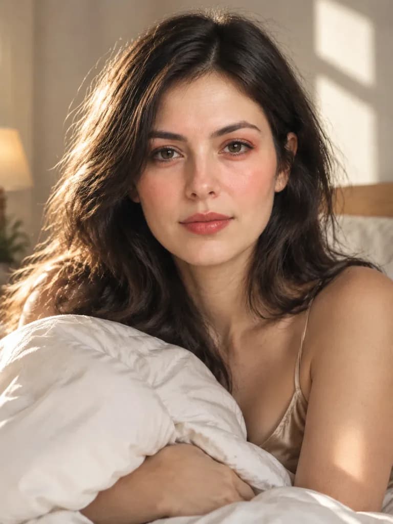 Sunlit Morning Bedroom Portrait