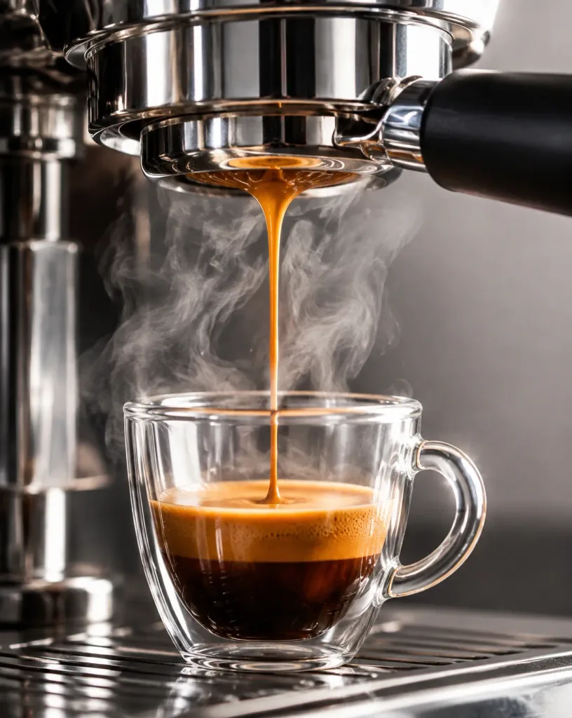 Commercial Espresso Shot Pour Photography