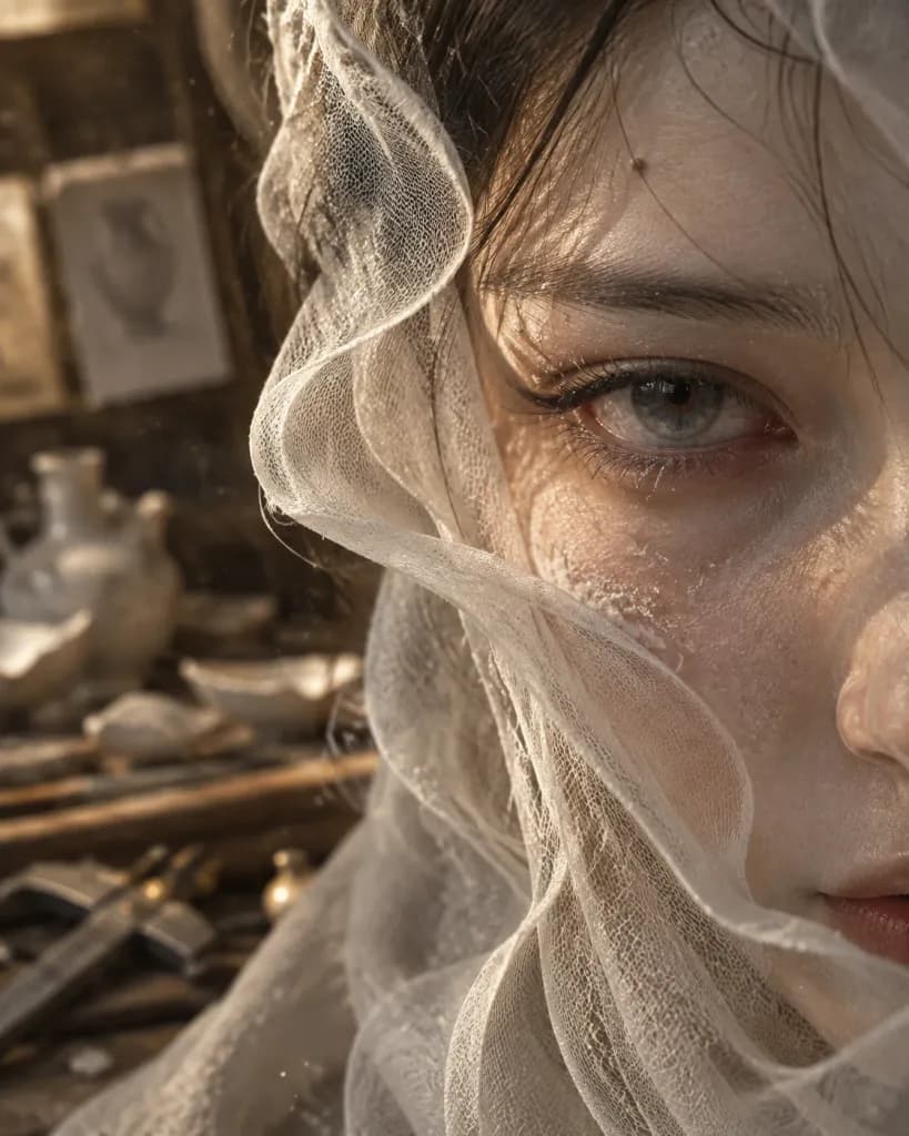 Porcelain Workshop Macro Eye Portrait