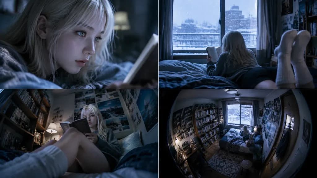 Winter Bedroom Cinematic Storyboard