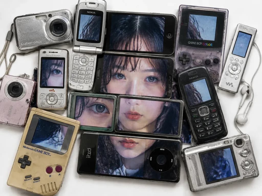 Retro Gadget Screen Mosaic Portrait
