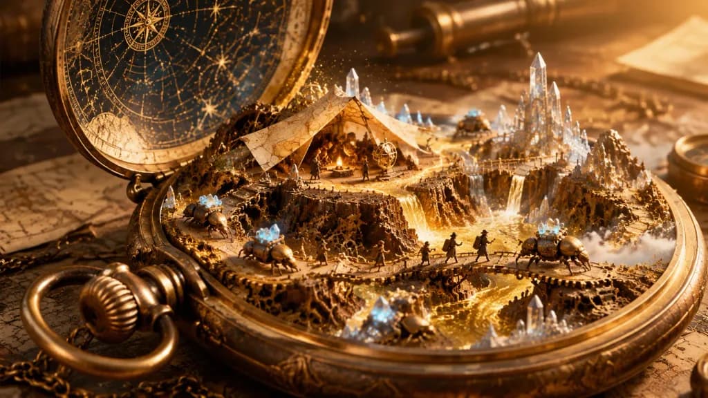 Miniature World Inside an Antique Object
