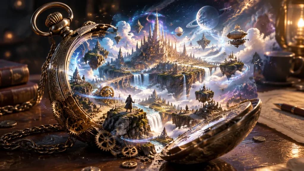 Surreal World Emerging from Object