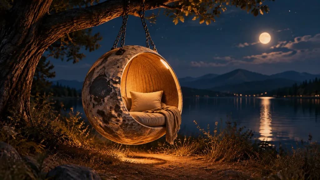 Celestial Hanging Chair by Lake