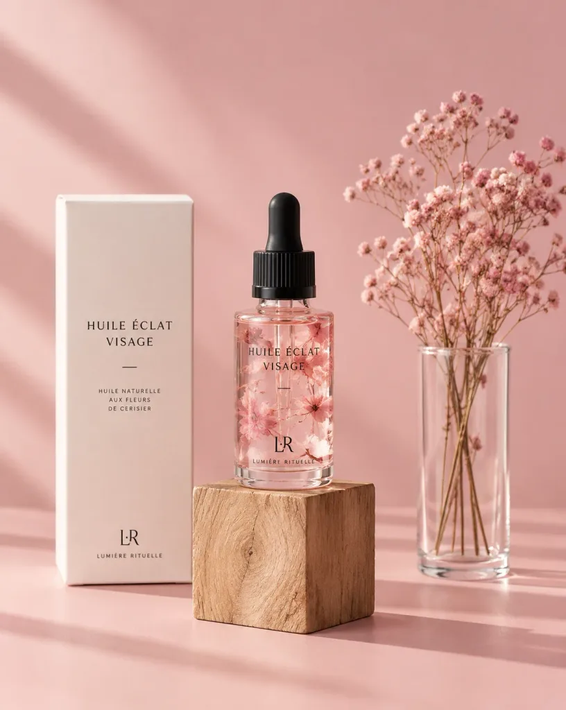 Minimalist Pink Skincare Dropper Studio Shot