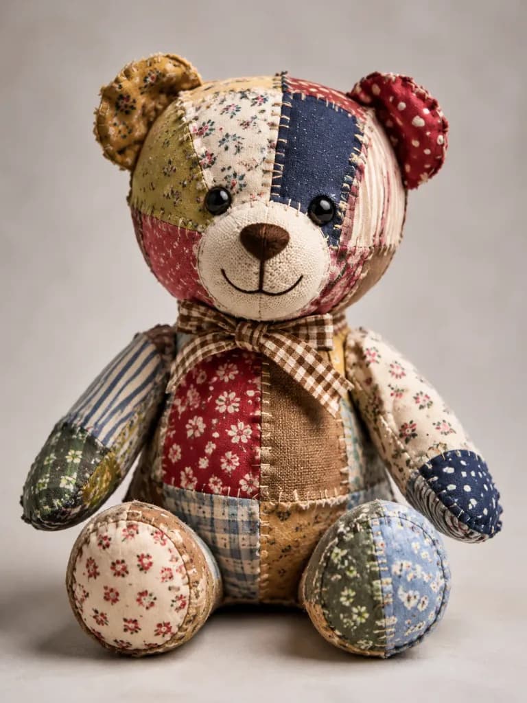 Handmade Patchwork Fabric Amigurumi Product Photo