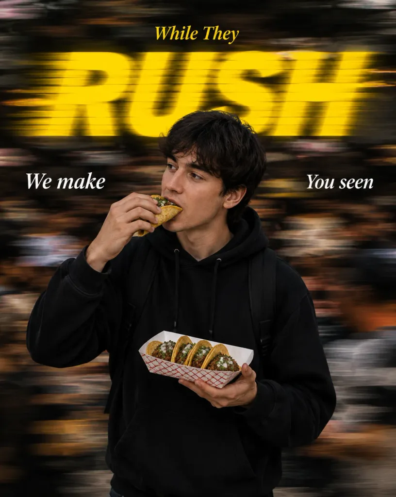 Commercial Taco Ad in Motion Blur