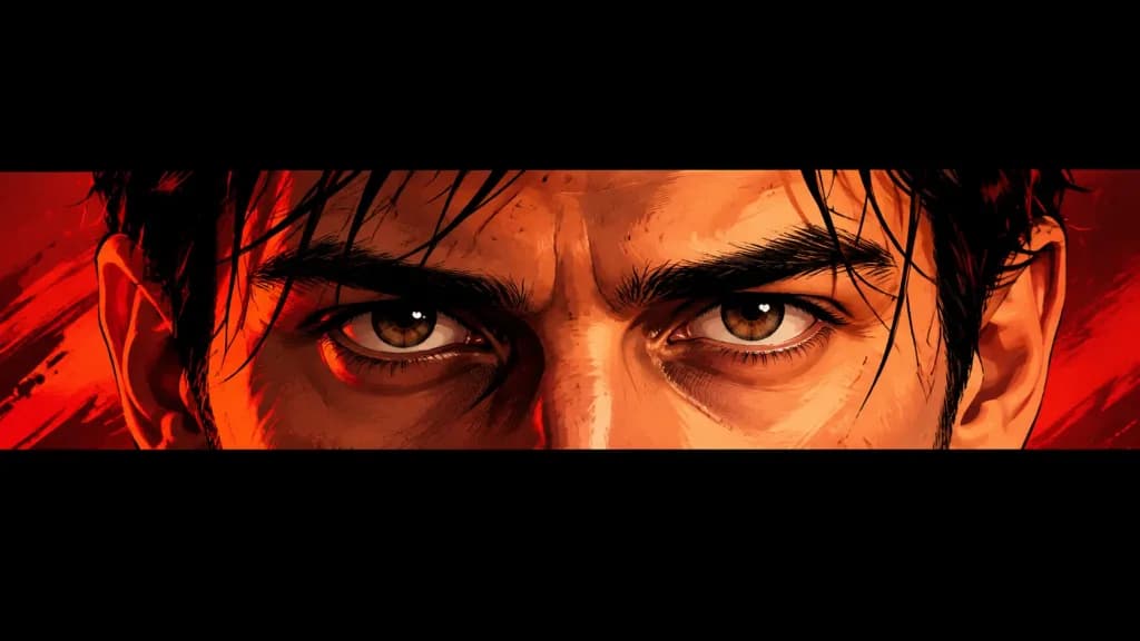 Graphic Novel Eye Close-up Poster