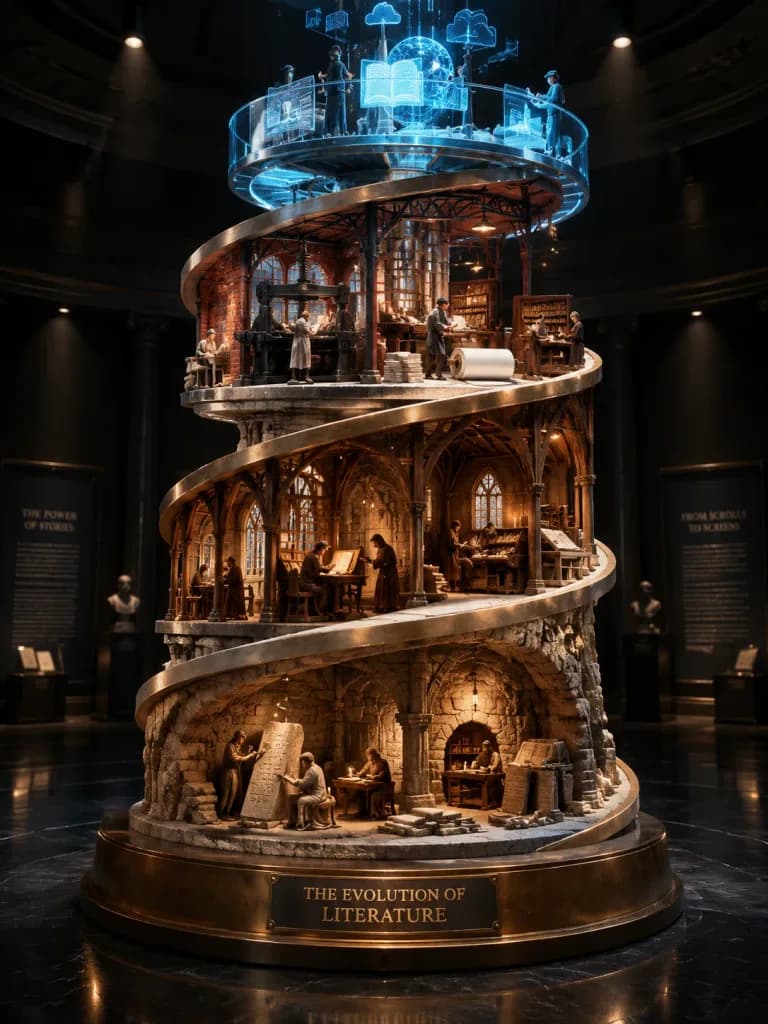 Helical Tower Evolution of Literature
