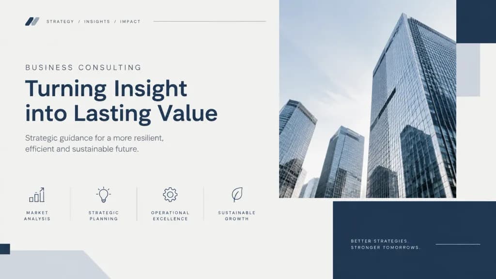Consulting Presentation Cover Background