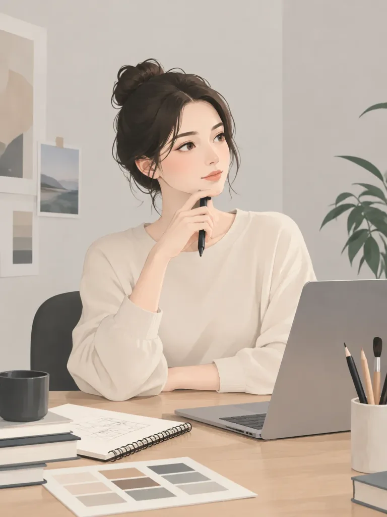 Minimalist Design-Led Character Illustration