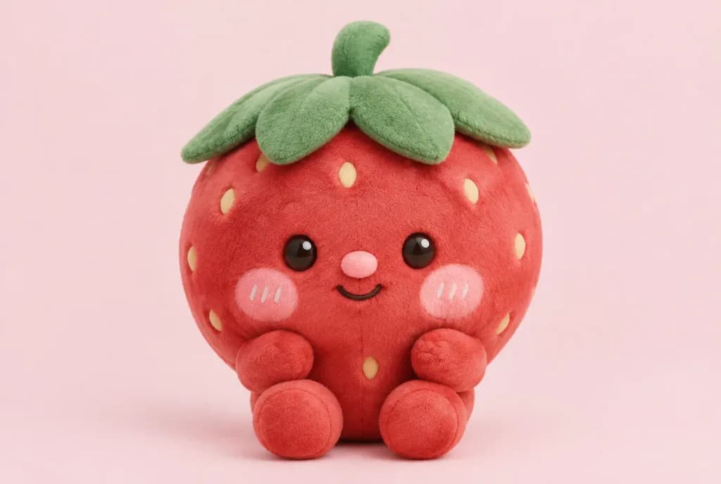 Cute Plush Fruit Character Template