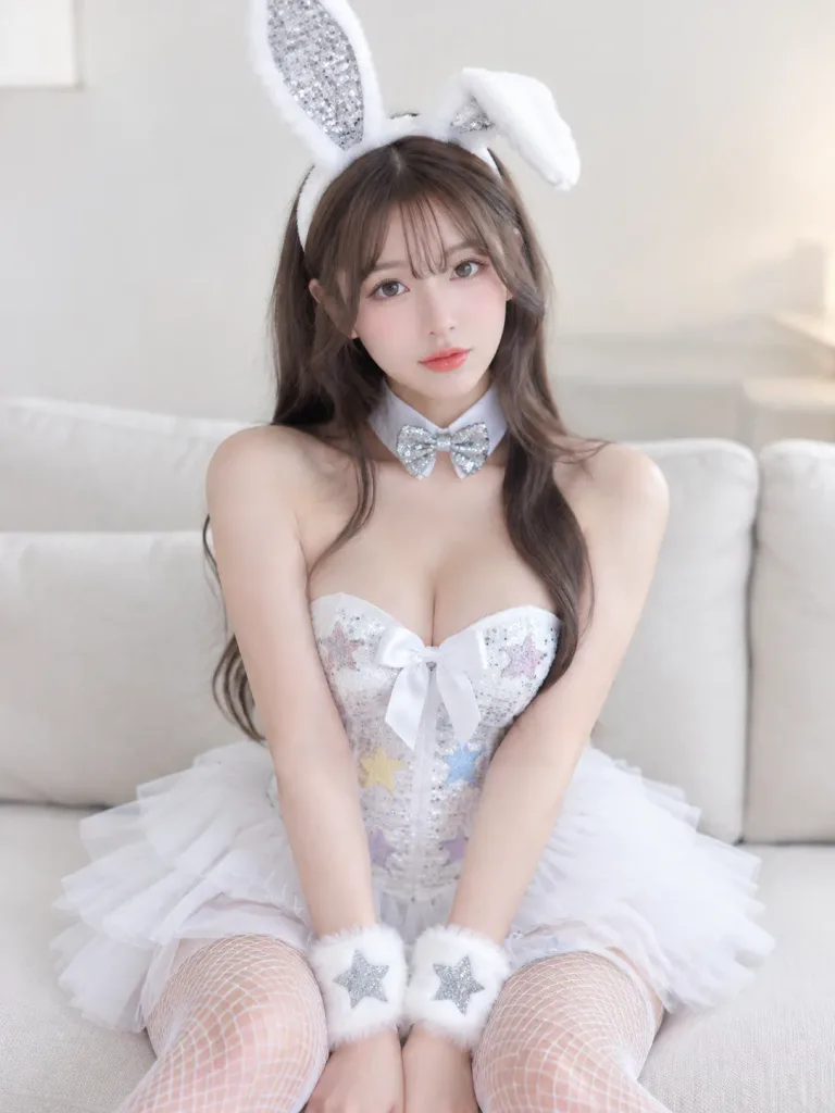 반짝이는 바니 스튜디오 인물 사진