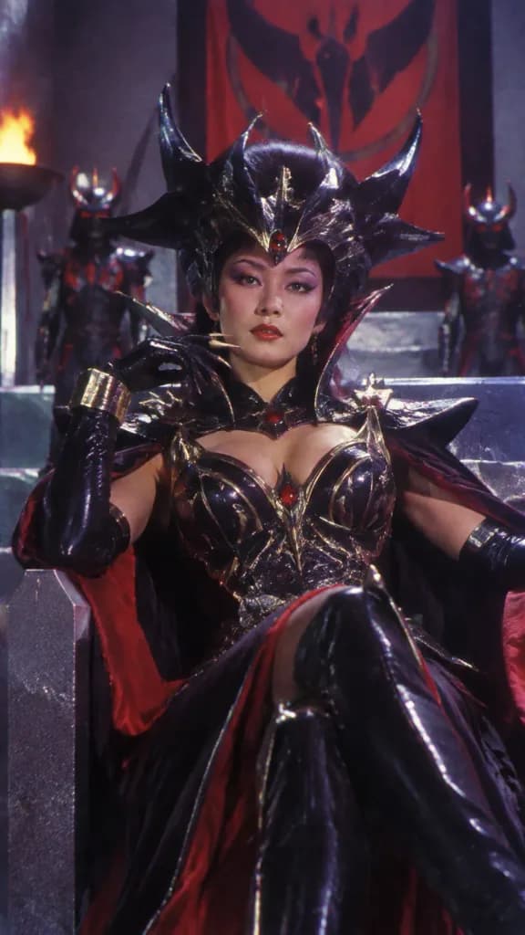 80er-Jahre Tokusatsu-Schurkenführerin