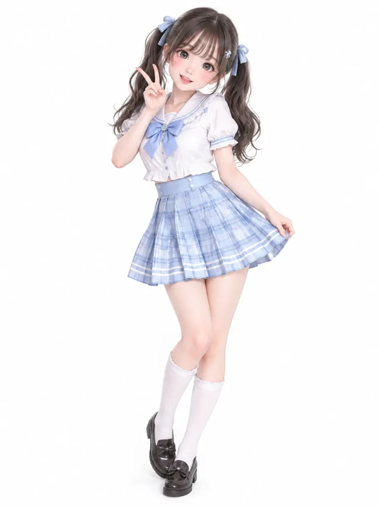 Moe-Anime-Charakterpose-Vorlage
