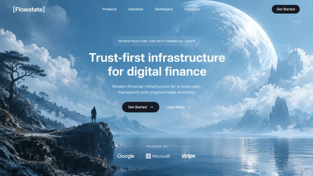 Fintech SaaS Landing Page Mockup