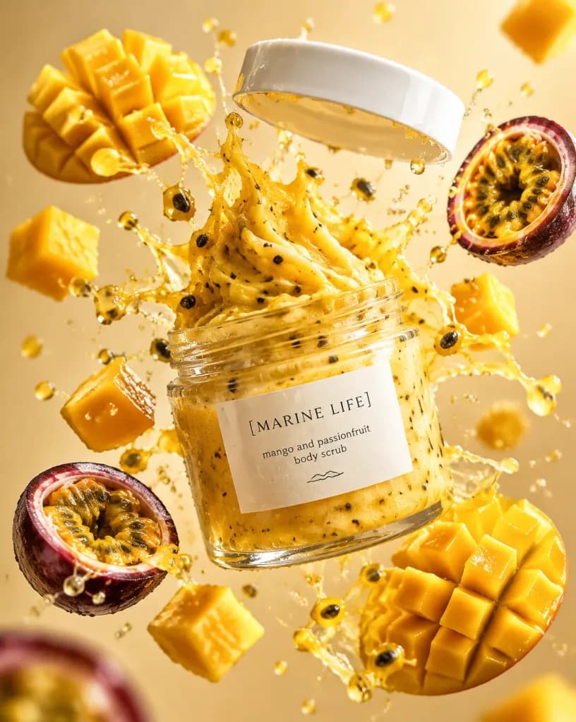 Exploding Mango Scrub Cosmetic Jar