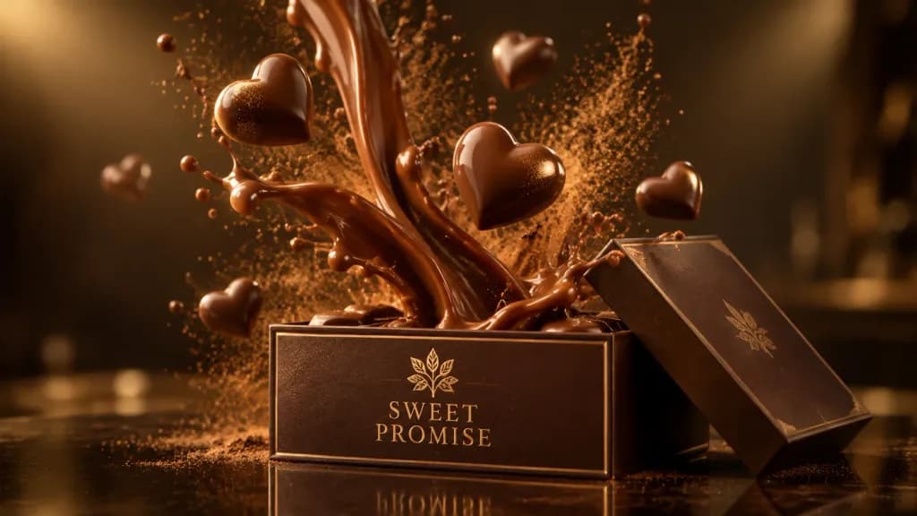 Luxury Chocolate Splash Commercial Shot