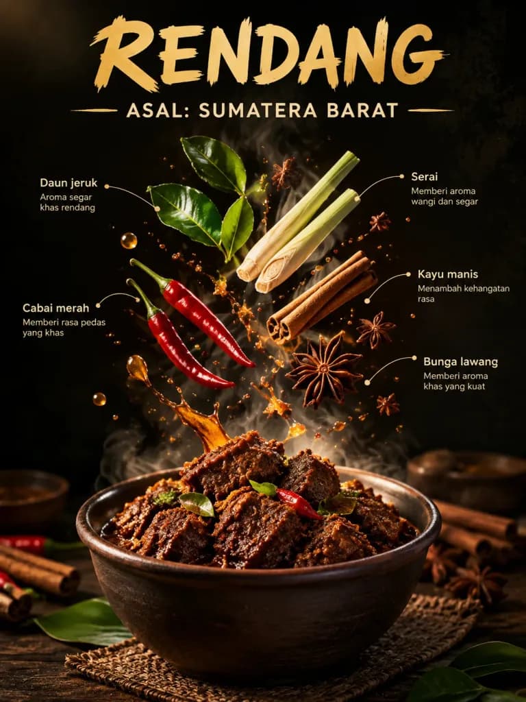 Áp Phích Đồ Họa Thông Tin Ẩm Thực Indonesia