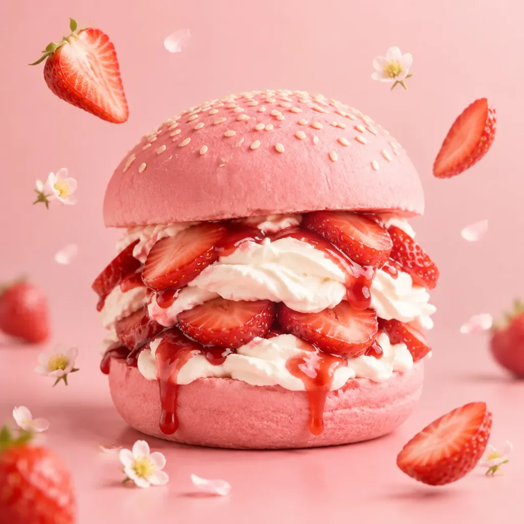Gourmet Fruit Dessert Burger Advertisement
