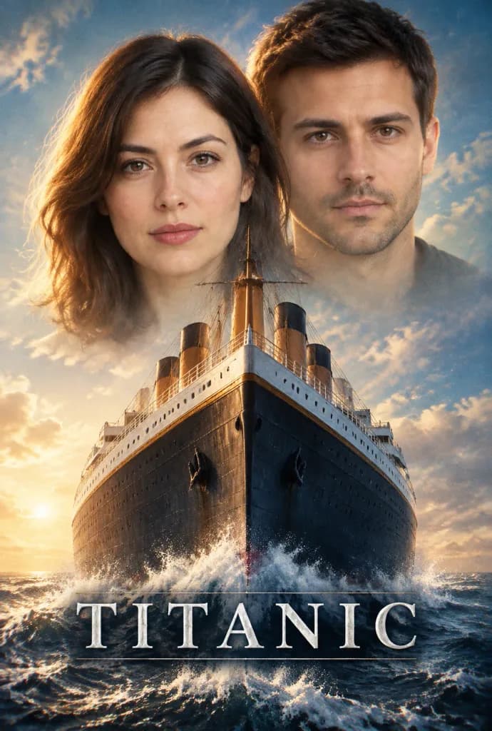 Titanic Style Cinematic Movie Poster