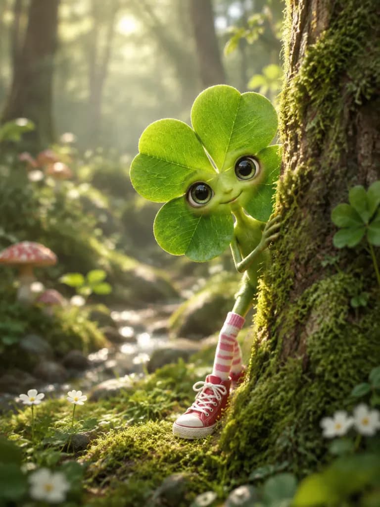 Clover-Headed Irish Forest Critter