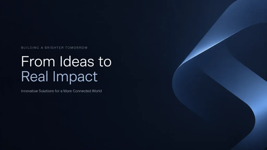 Minimalist Startup Pitch Deck Cover