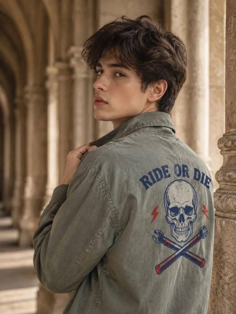 Cinematic Male Editorial Cloister Portrait