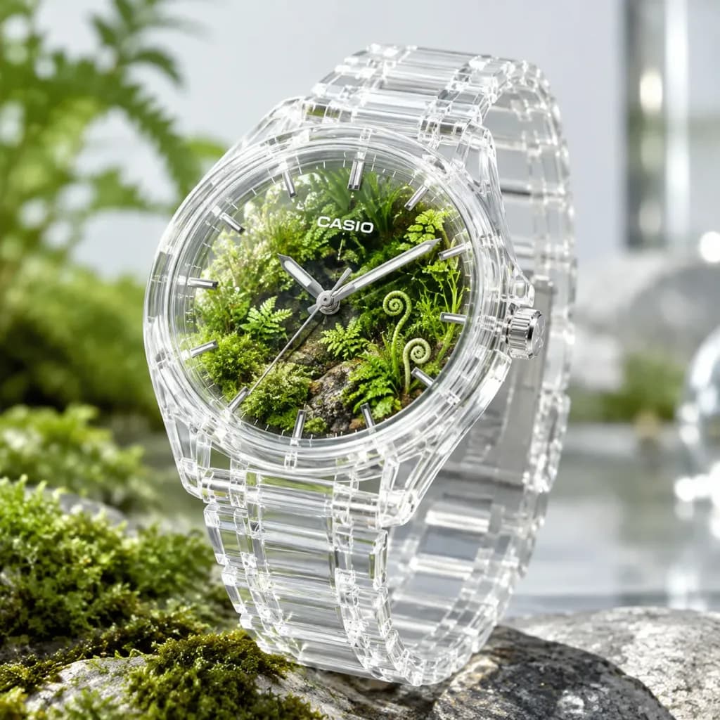 Transparent Crystal Terrarium Wristwatch