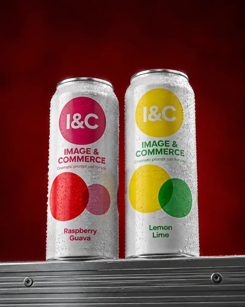 Latas de Refresco Frías en Repisa Metálica