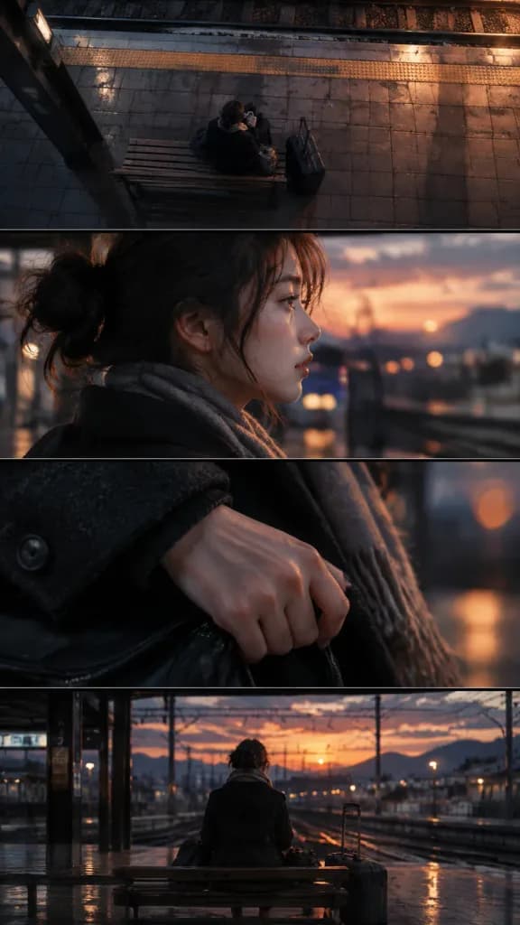 Four-Angle Cinematic Film Strip