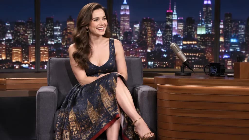 Late Night Talk Show Guest Portrait