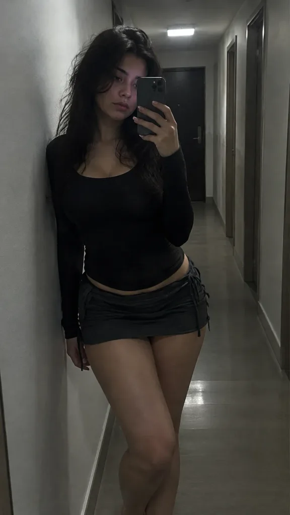 Late Night Apartment Hallway Selfie