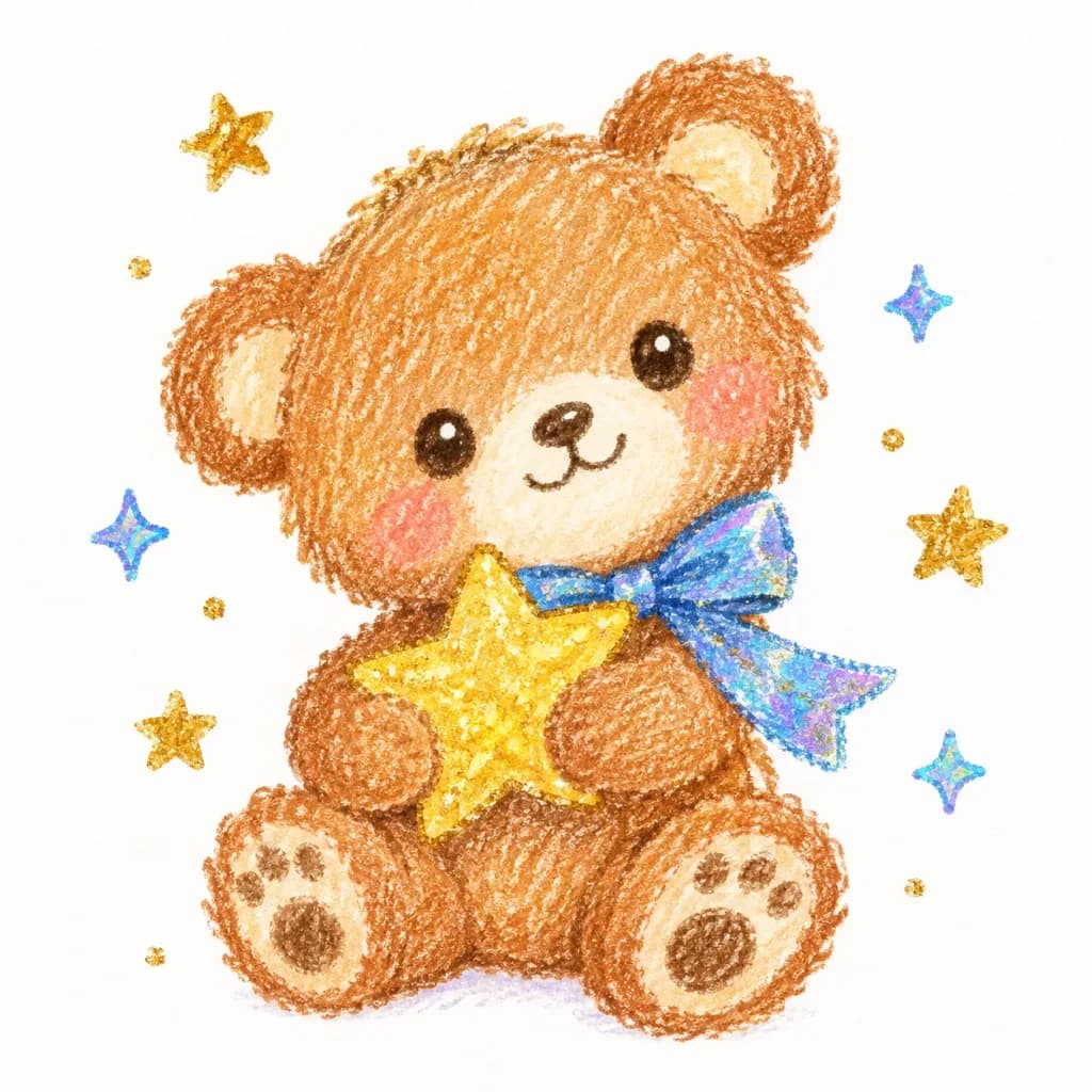 Crayon Children's Book Character Drawing
