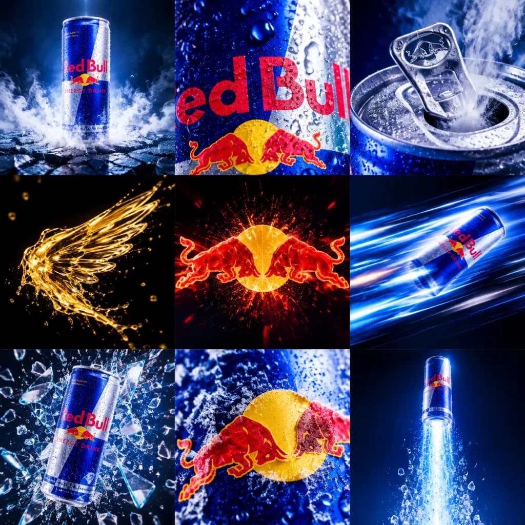 Lưới Ghép Ảnh Quảng Cáo Red Bull