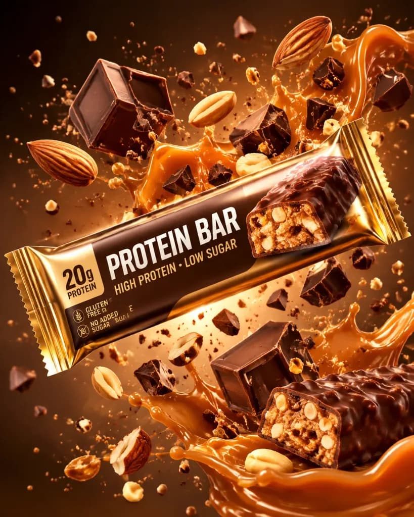 Dynamic Protein Bar Commercial Photography
