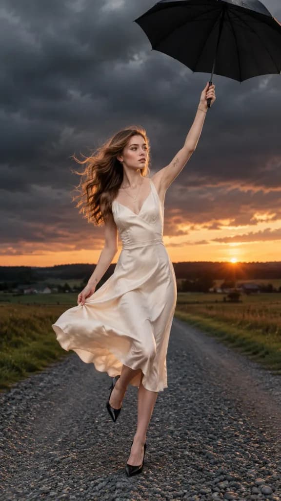Sadie Sink Stormy Sunset Portrait