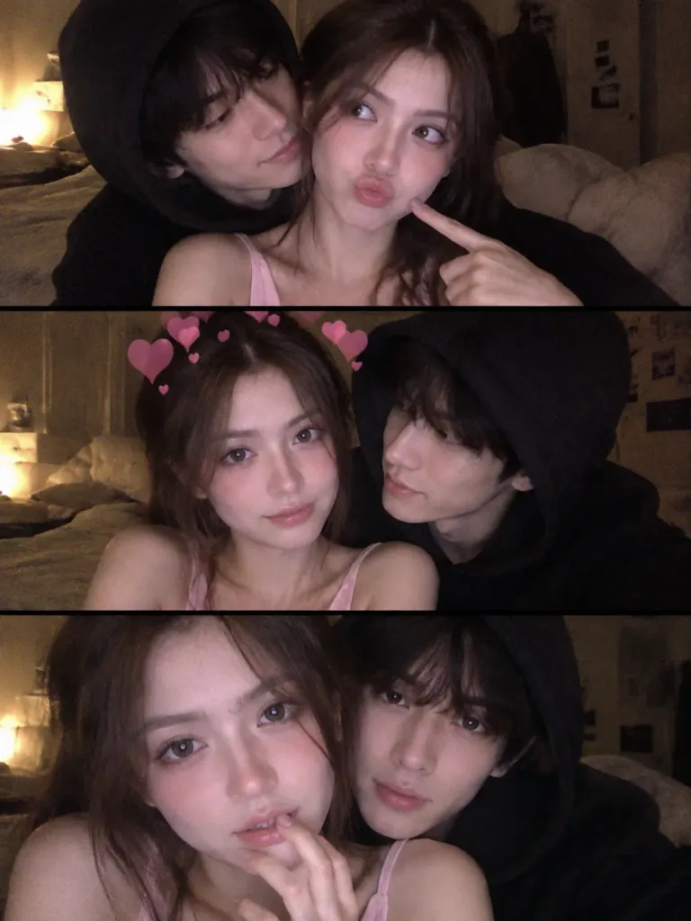 로파이 웹캠 커플 3컷 포토 스트립