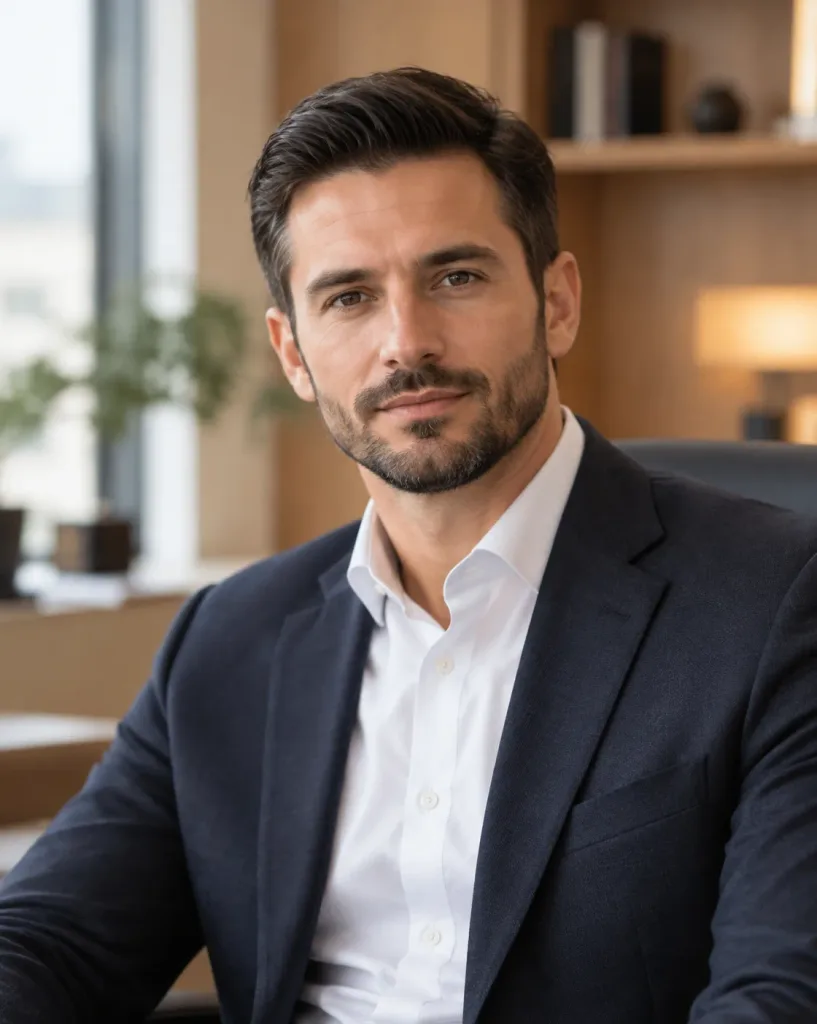Business-Porträt Einer Männlichen Führungskraft