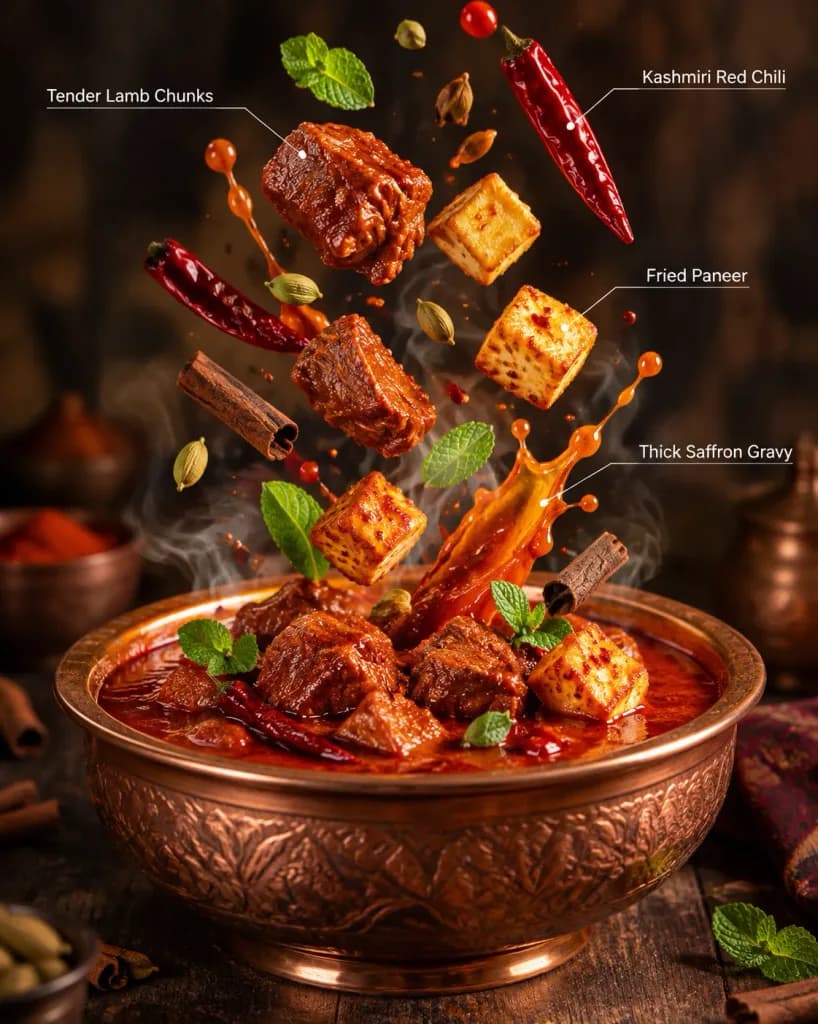 Kashmiri Wazwan Levitating Dish Infographic