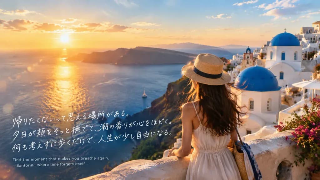 Santorini Sunset Travel Thumbnail