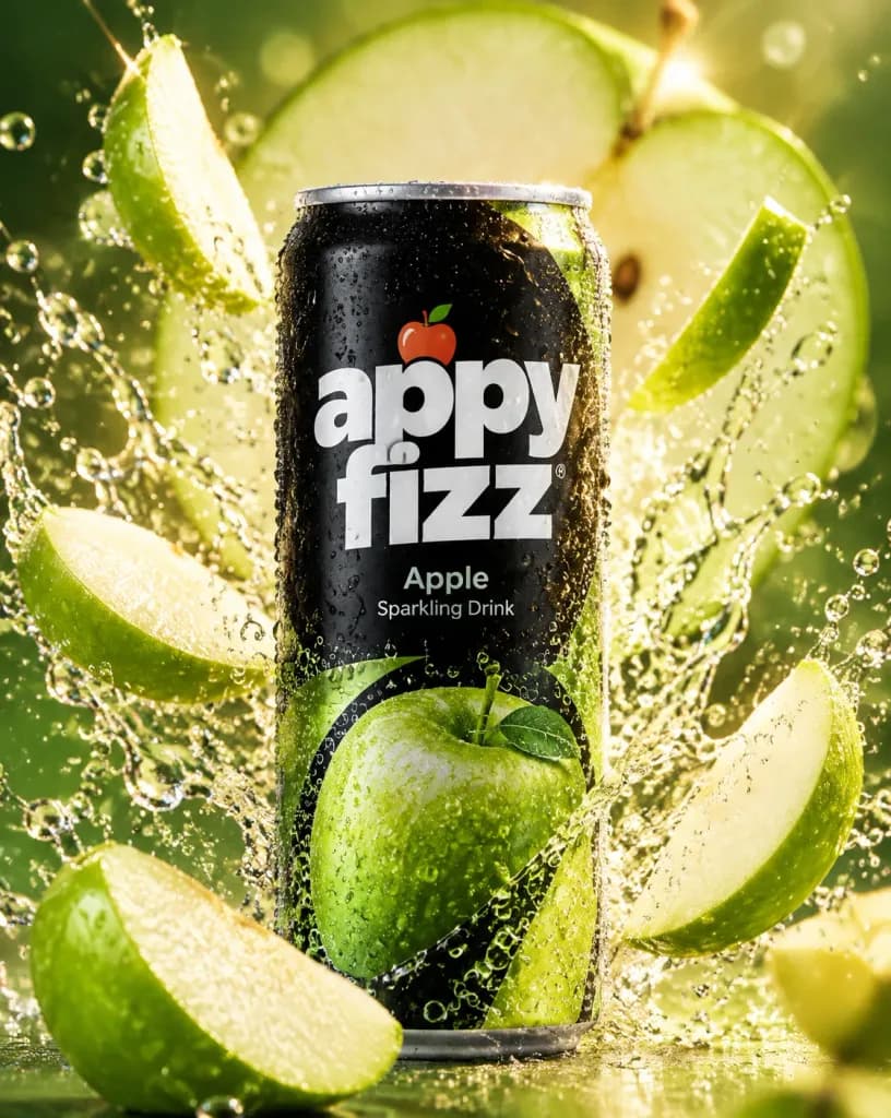 Банка Appy Fizz с Разлетающимися Дольками Яблок