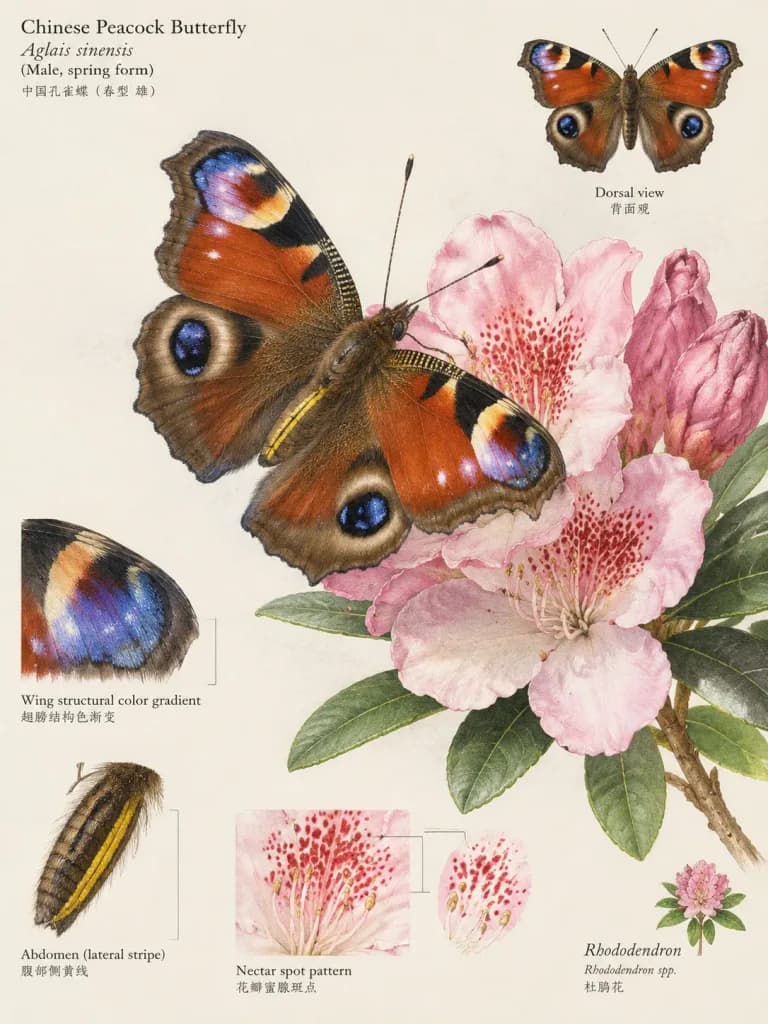 Naturhistorische Schmetterlings-Illustration