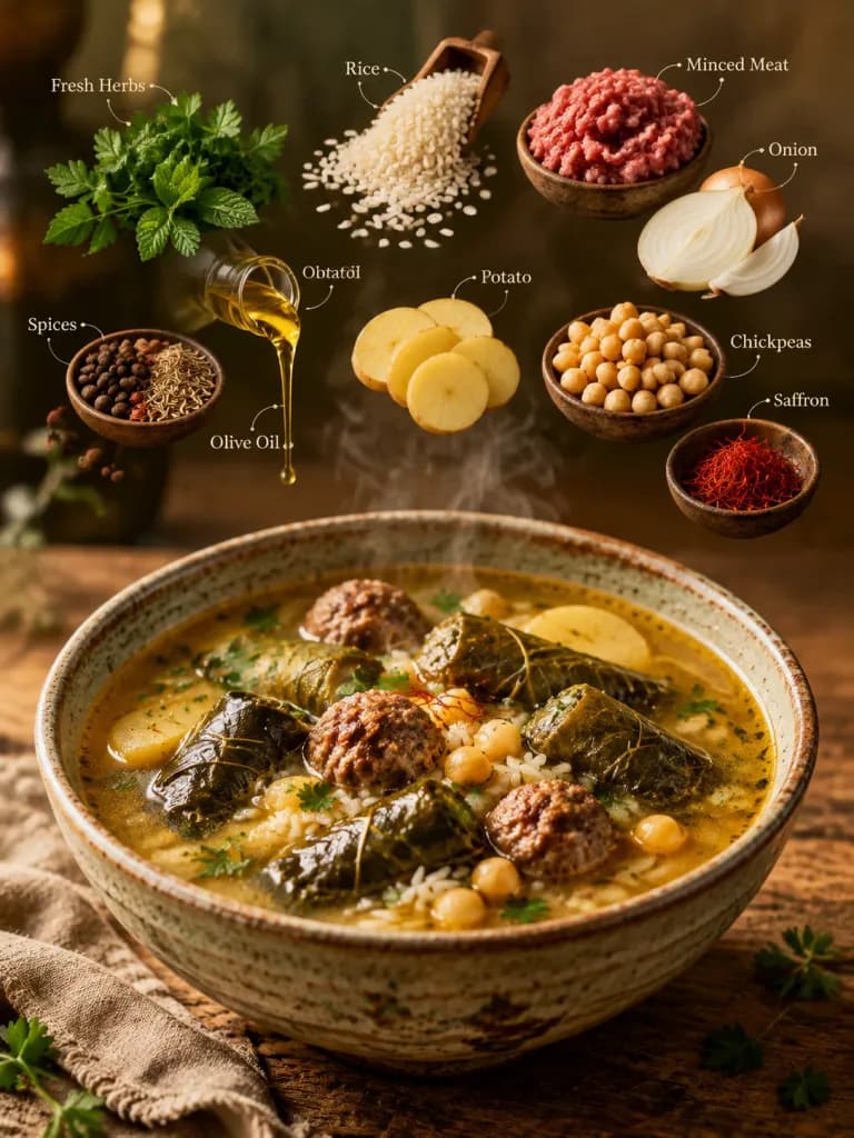 Floating Ingredients Culinary Infographic