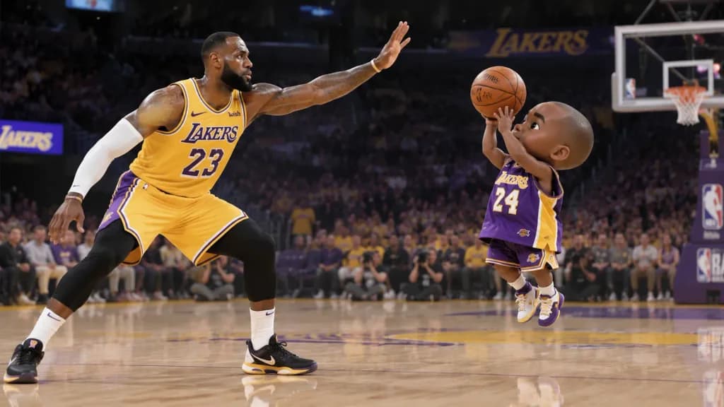 Chibi Kobe vs LeBron Lakers Matchup