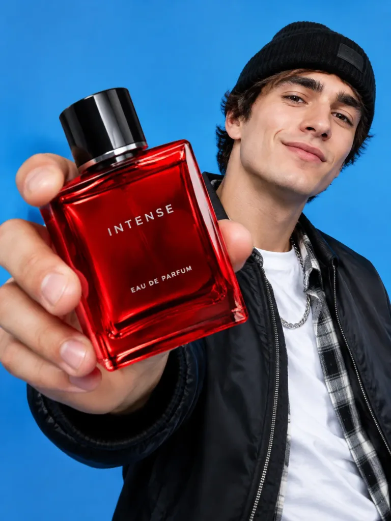 Campagna Pubblicitaria Profumo con Modello Streetwear