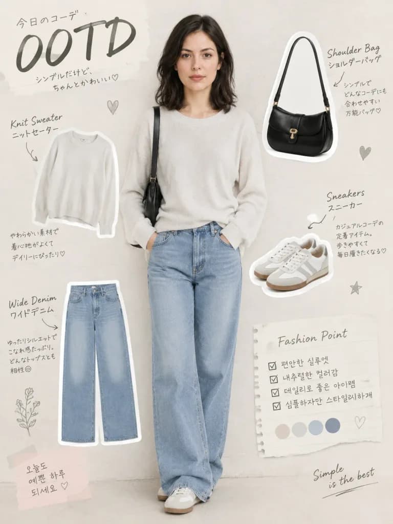 ファッション誌風 OOTDステッカー解説