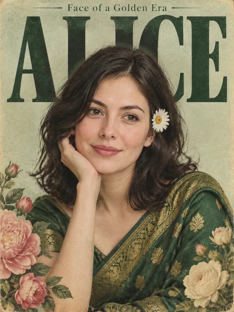 Retro Indian Magazine Cover Poster